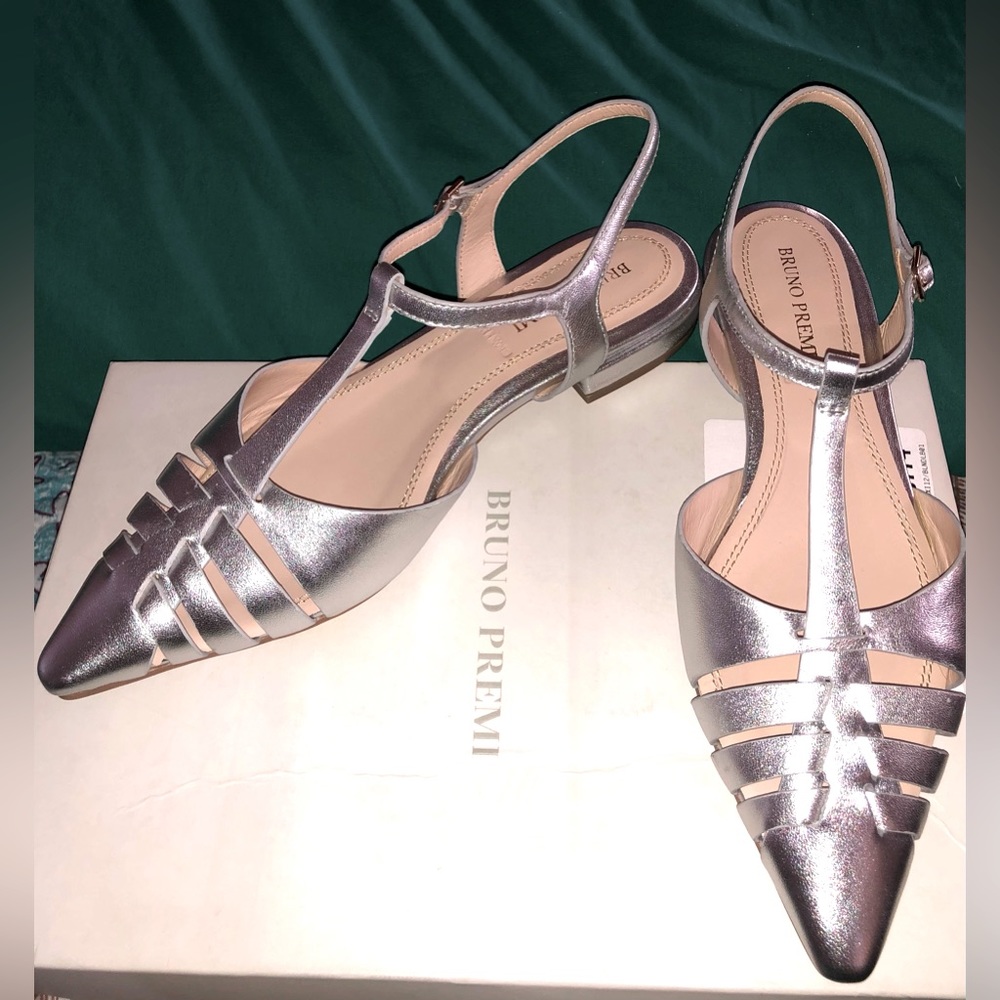 Authentic Bruno Premi Pointed-Toe Fisherman Flats size 7